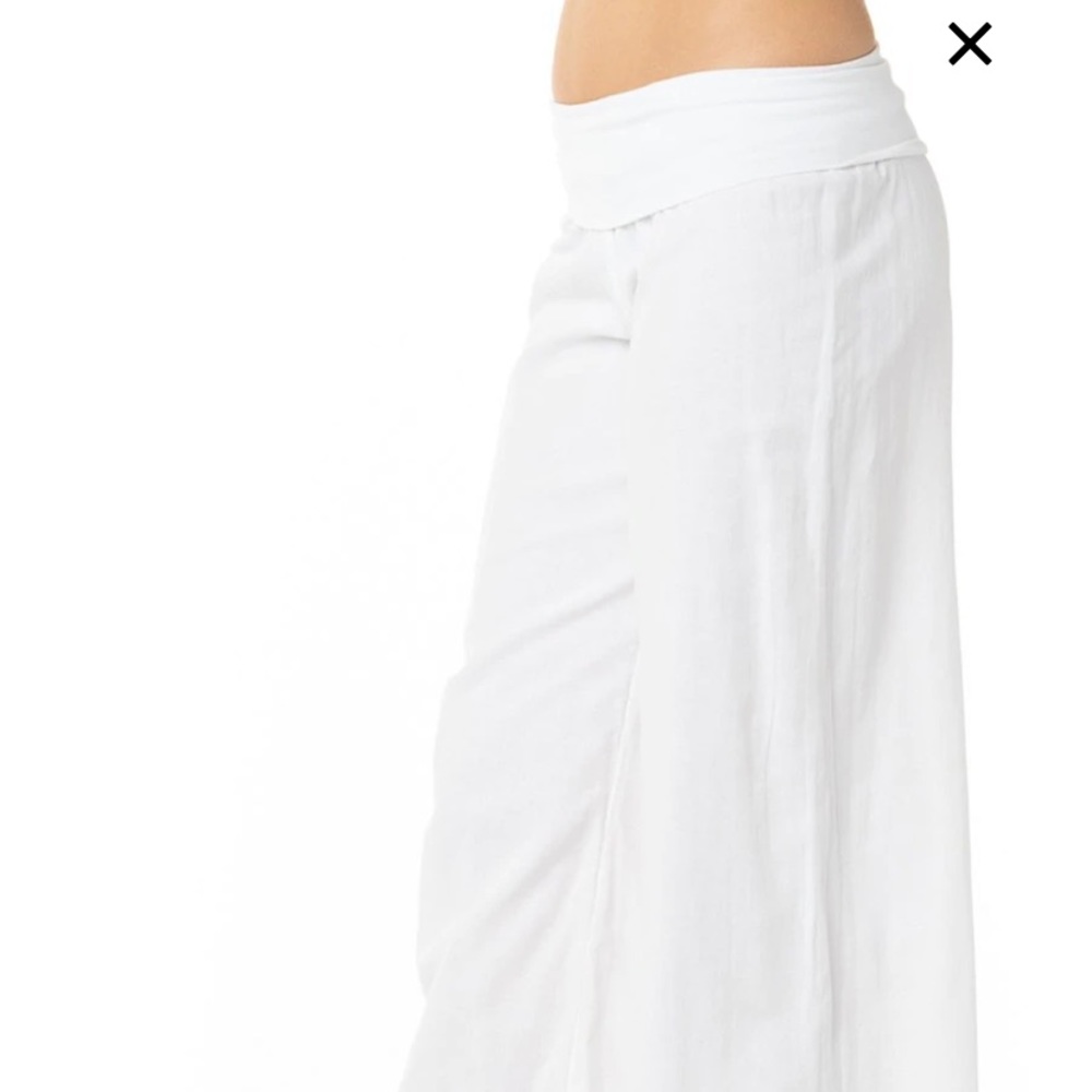 Hard Tail White Roll Down pants, small